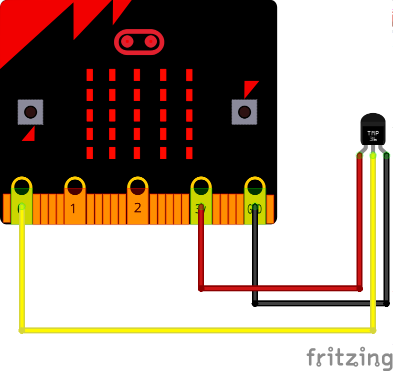Using a TMP36 sensor with micro:bit