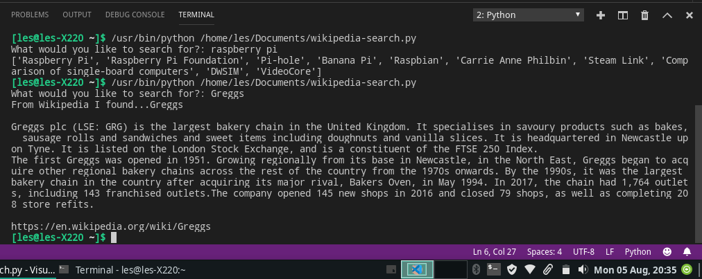 Tooling Tuesday: Search Wikipedia with Python!