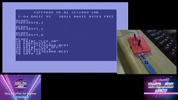Friday Fun: Making an LED blink...with a Commodore 64