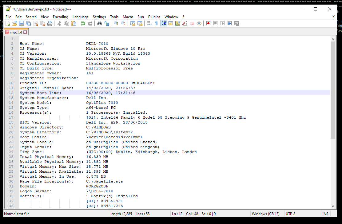 Tuesday Tooling: Windows SystemInfo